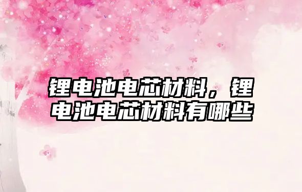 鋰電池電芯材料，鋰電池電芯材料有哪些