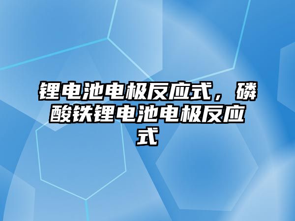 鋰電池電極反應式，磷酸鐵鋰電池電極反應式