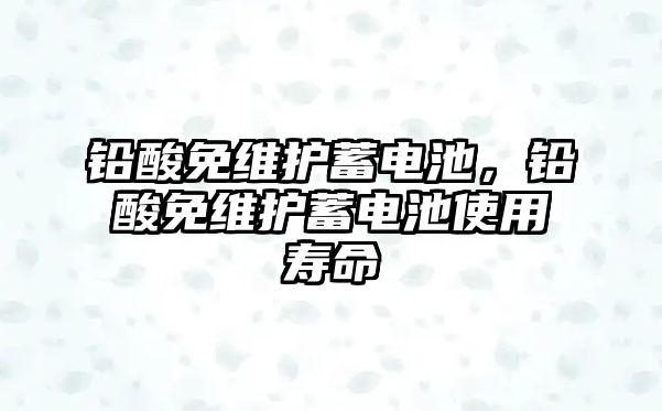 鉛酸免維護蓄電池，鉛酸免維護蓄電池使用壽命