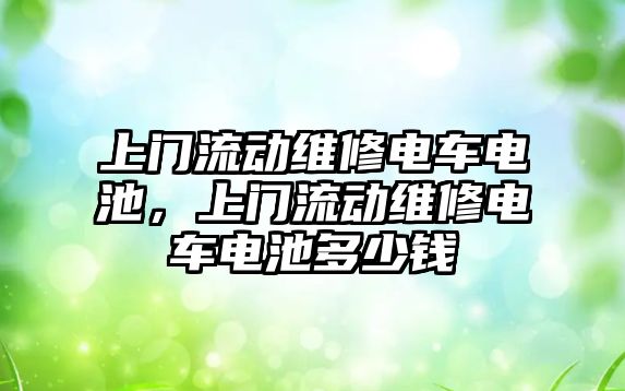 上門流動維修電車電池，上門流動維修電車電池多少錢