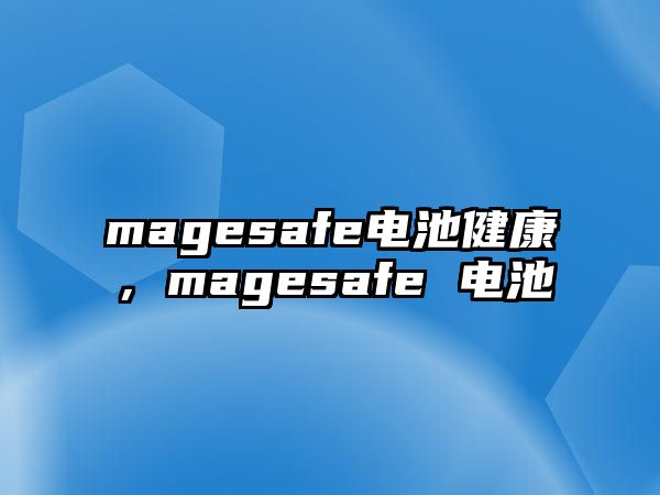 magesafe電池健康，magesafe 電池