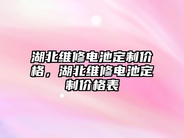 湖北維修電池定制價格，湖北維修電池定制價格表