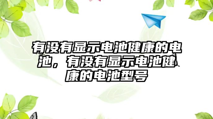 有沒有顯示電池健康的電池，有沒有顯示電池健康的電池型號