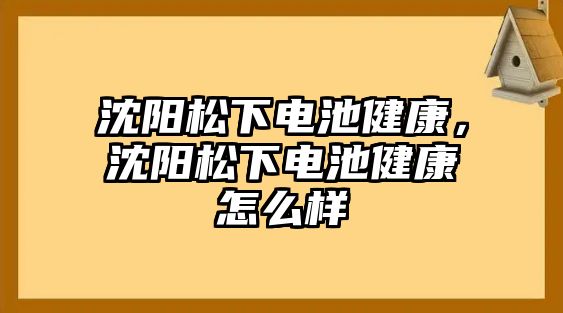 沈陽松下電池健康，沈陽松下電池健康怎么樣