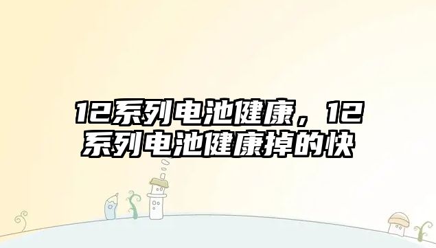 12系列電池健康，12系列電池健康掉的快