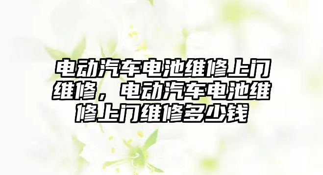 電動汽車電池維修上門維修，電動汽車電池維修上門維修多少錢