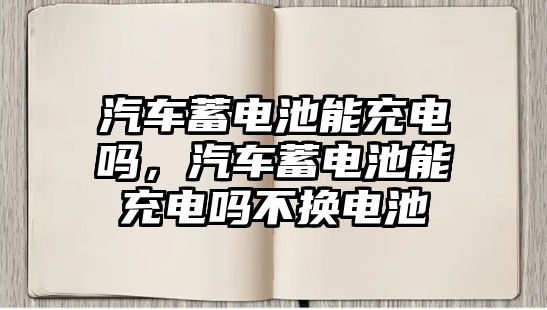 汽車蓄電池能充電嗎，汽車蓄電池能充電嗎不換電池