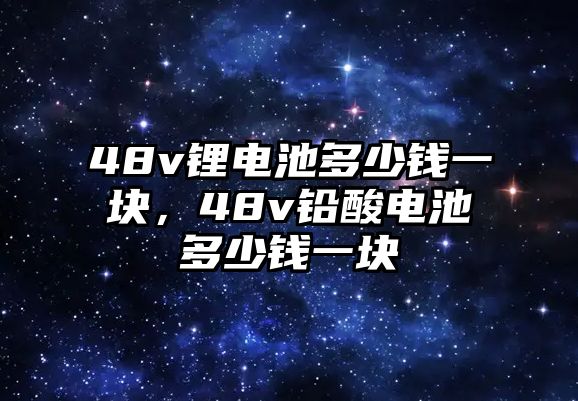 48v鋰電池多少錢一塊，48v鉛酸電池多少錢一塊