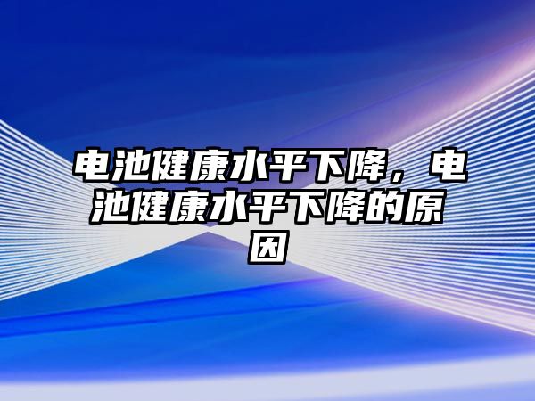 電池健康水平下降，電池健康水平下降的原因