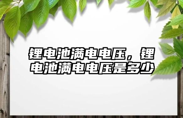 鋰電池滿電電壓，鋰電池滿電電壓是多少