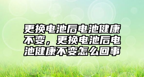 更換電池后電池健康不變，更換電池后電池健康不變?cè)趺椿厥?/>
							</a> 
						</div>
						<header>
							<h2><a href=