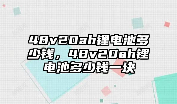 48v20ah鋰電池多少錢，48v20ah鋰電池多少錢一塊