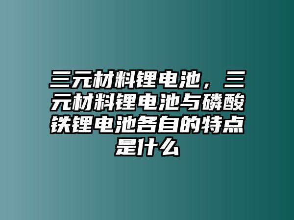 三元材料鋰電池，三元材料鋰電池與磷酸鐵鋰電池各自的特點(diǎn)是什么