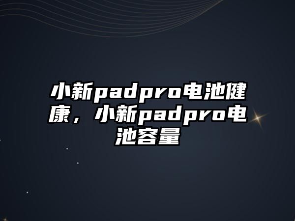 小新padpro電池健康，小新padpro電池容量