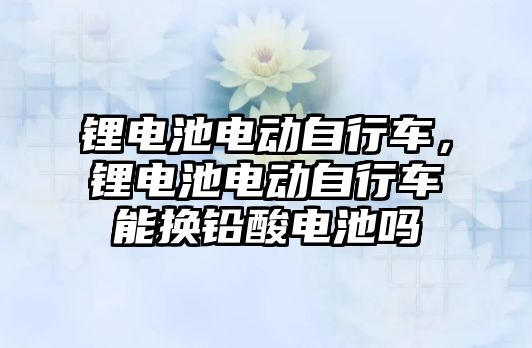 鋰電池電動自行車，鋰電池電動自行車能換鉛酸電池嗎