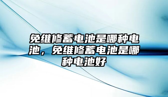 免維修蓄電池是哪種電池，免維修蓄電池是哪種電池好