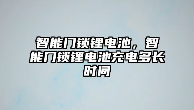 智能門鎖鋰電池，智能門鎖鋰電池充電多長時間