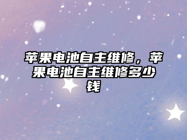 蘋果電池自主維修，蘋果電池自主維修多少錢