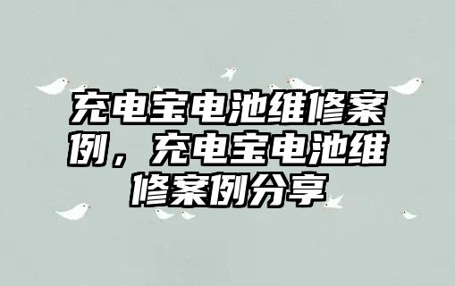 充電寶電池維修案例，充電寶電池維修案例分享