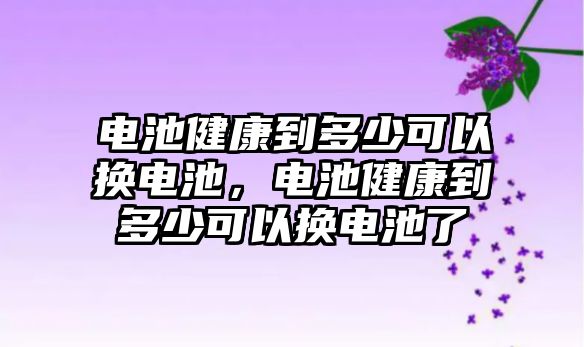 電池健康到多少可以換電池，電池健康到多少可以換電池了