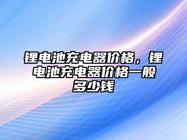 鋰電池充電器價格，鋰電池充電器價格一般多少錢