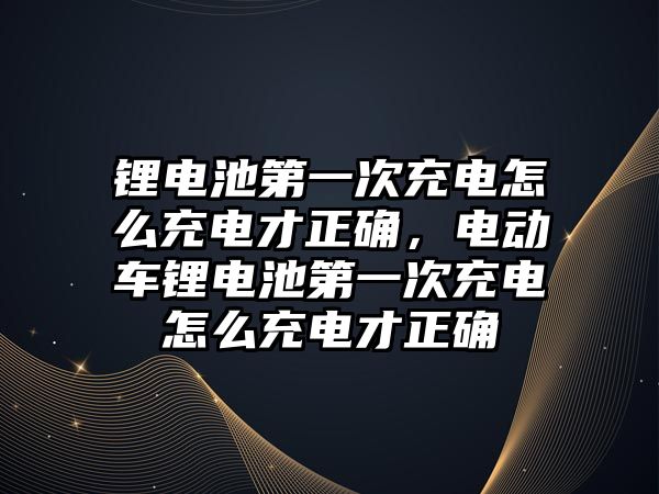 鋰電池第一次充電怎么充電才正確，電動車鋰電池第一次充電怎么充電才正確