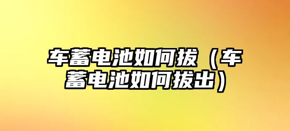 車蓄電池如何拔（車蓄電池如何拔出）