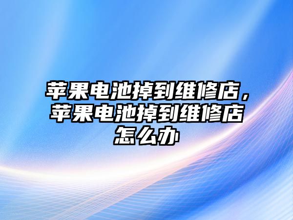 蘋果電池掉到維修店，蘋果電池掉到維修店怎么辦