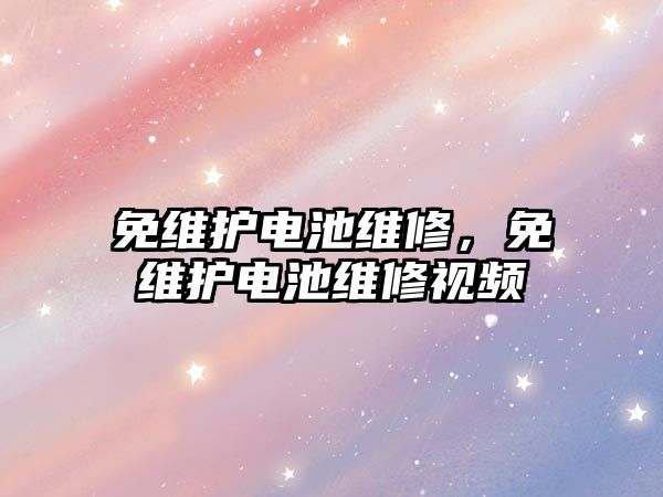 免維護電池維修，免維護電池維修視頻