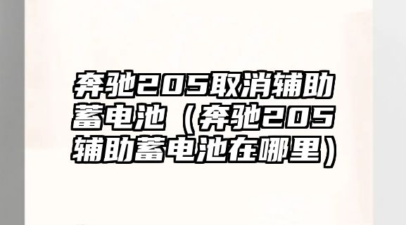 奔馳205取消輔助蓄電池（奔馳205輔助蓄電池在哪里）