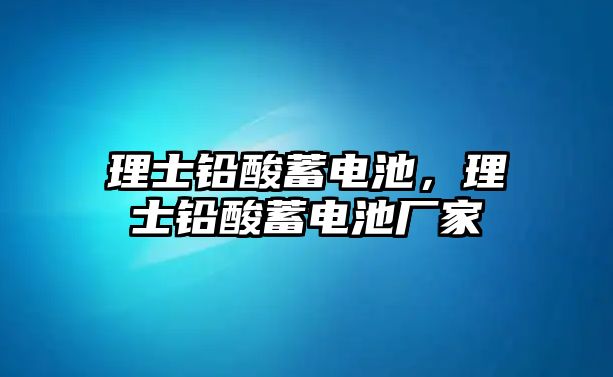 理士鉛酸蓄電池，理士鉛酸蓄電池廠家