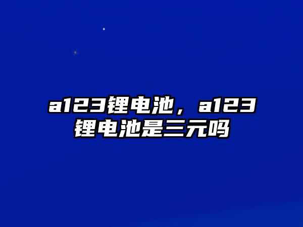 a123鋰電池，a123鋰電池是三元嗎