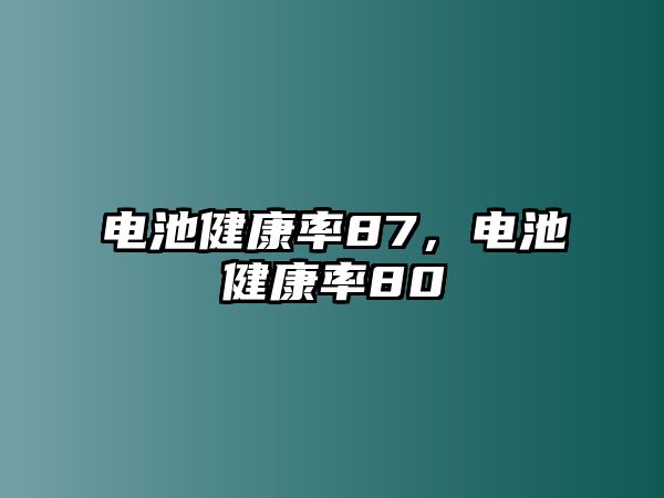 電池健康率87，電池健康率80