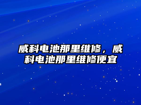 威科電池那里維修，威科電池那里維修便宜