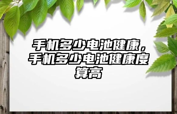 手機多少電池健康，手機多少電池健康度算高