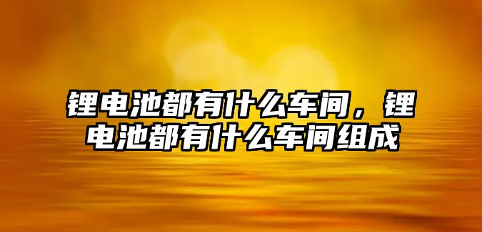 鋰電池都有什么車間，鋰電池都有什么車間組成