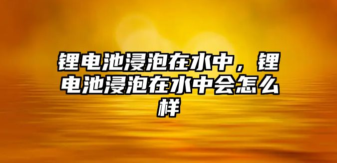 鋰電池浸泡在水中，鋰電池浸泡在水中會(huì)怎么樣