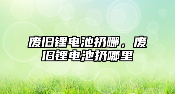 廢舊鋰電池扔哪，廢舊鋰電池扔哪里