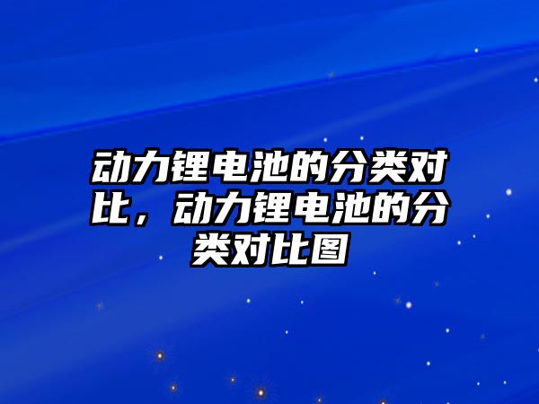 動力鋰電池的分類對比，動力鋰電池的分類對比圖