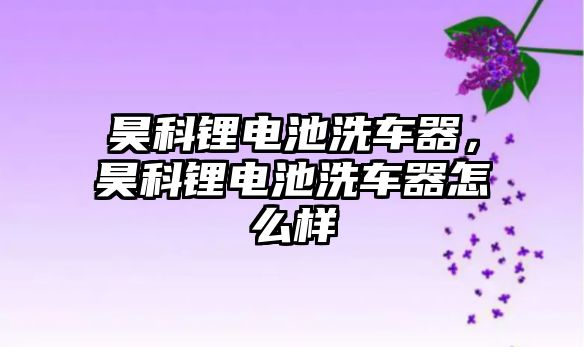 昊科鋰電池洗車器，昊科鋰電池洗車器怎么樣