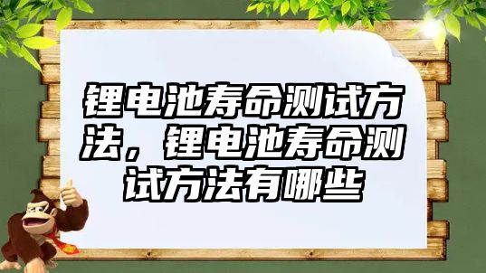 鋰電池壽命測試方法，鋰電池壽命測試方法有哪些