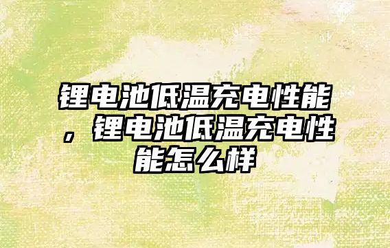 鋰電池低溫充電性能，鋰電池低溫充電性能怎么樣