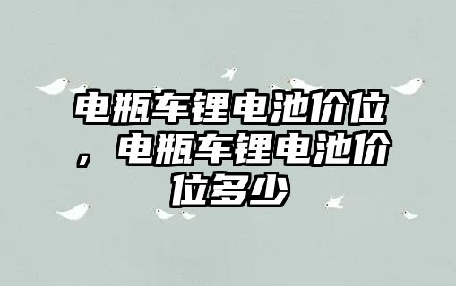 電瓶車鋰電池價位，電瓶車鋰電池價位多少