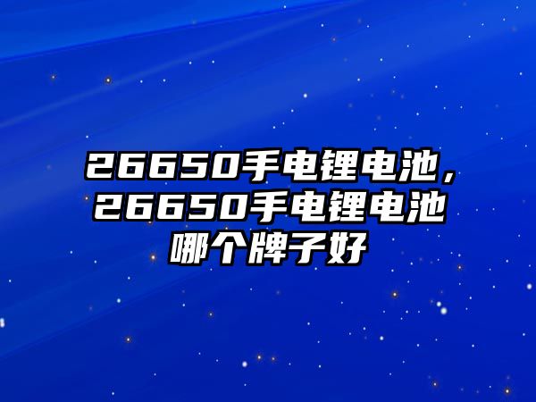 26650手電鋰電池，26650手電鋰電池哪個(gè)牌子好