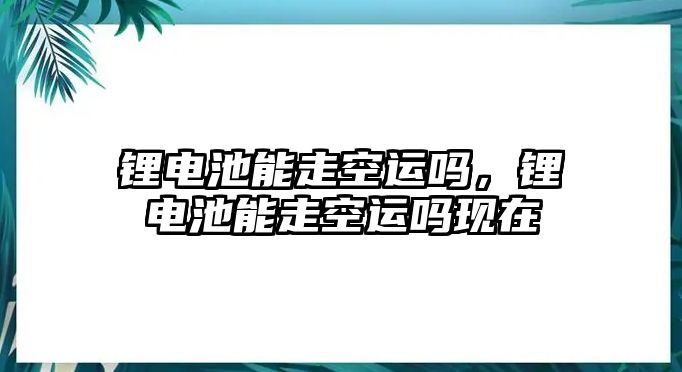 鋰電池能走空運嗎，鋰電池能走空運嗎現在