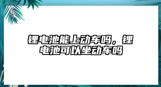 鋰電池能上動車嗎，鋰電池可以坐動車嗎