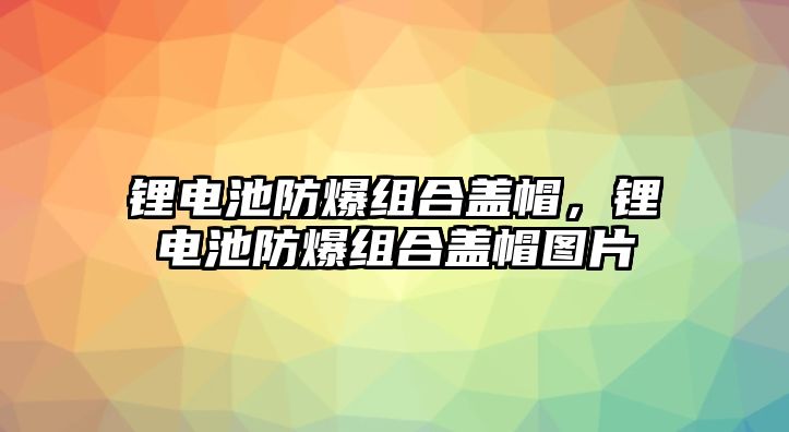 鋰電池防爆組合蓋帽，鋰電池防爆組合蓋帽圖片