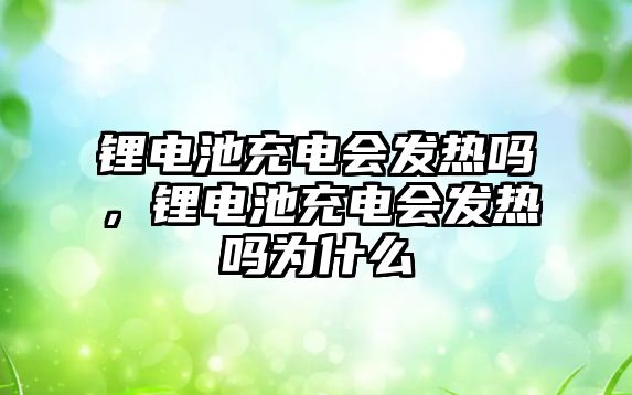 鋰電池充電會發熱嗎，鋰電池充電會發熱嗎為什么