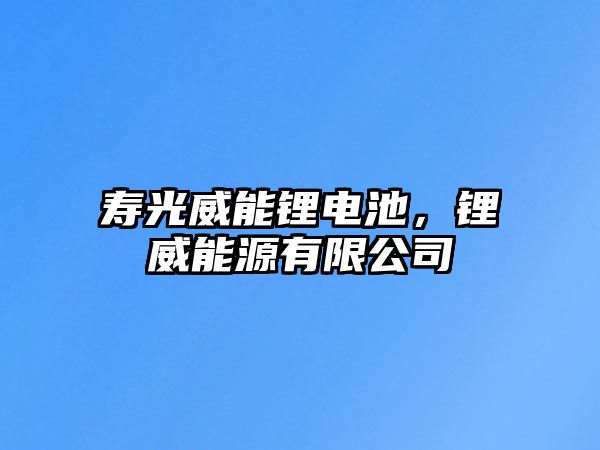 壽光威能鋰電池，鋰威能源有限公司