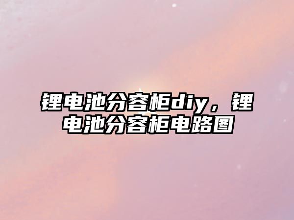 鋰電池分容柜diy，鋰電池分容柜電路圖